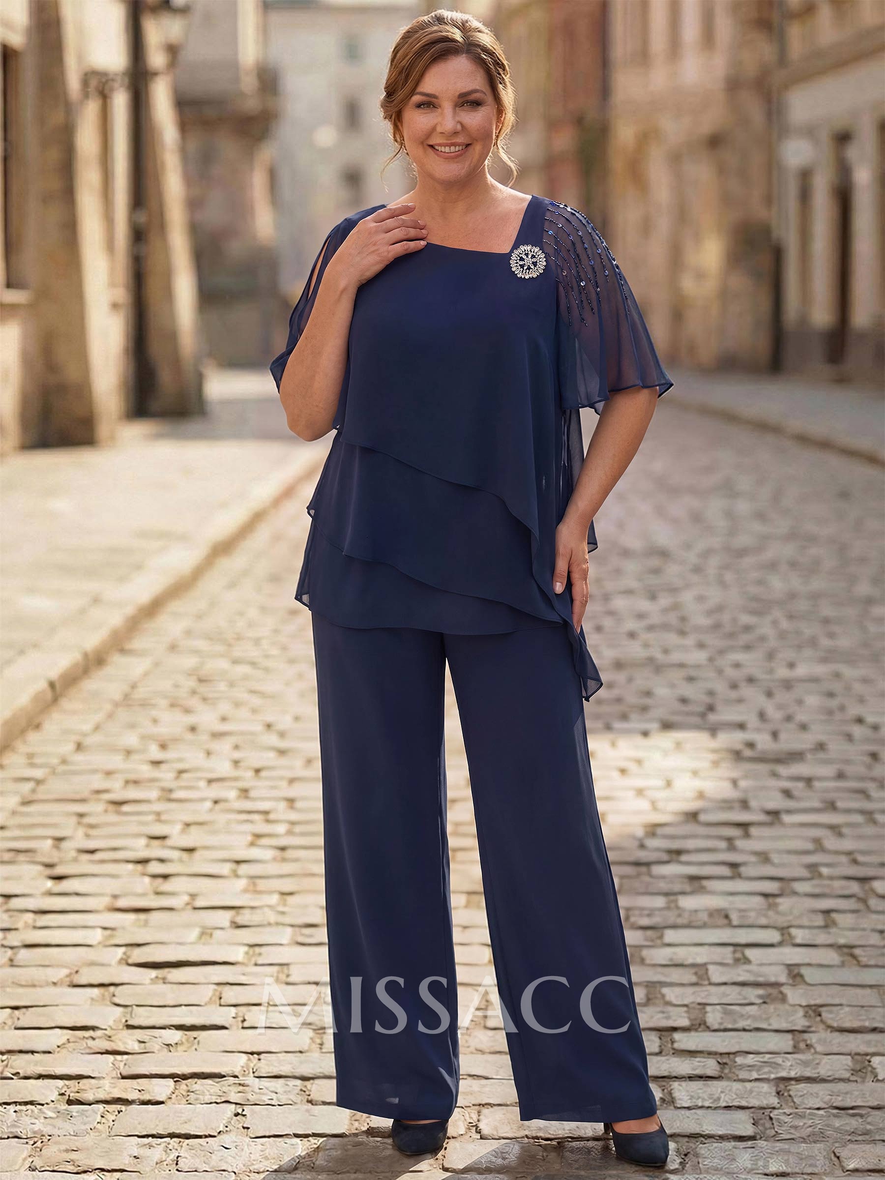 Jumpsuit/Pantsuit Asymmetrical Chiffon Mother Of The Bride Dresses Jumpsuit/Pantsuit Asymmetrical Chiffon Mother Of The Bride Dresses