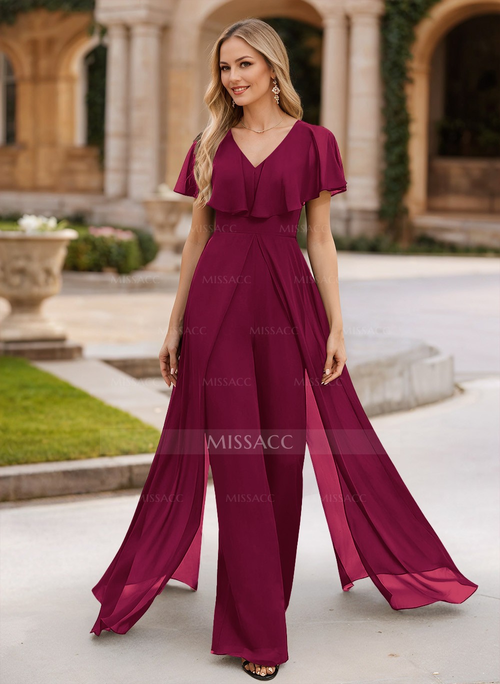 Combinaison élégante et festive pour femme - Sans bretelles - Haut bustier pantalon large - Sexy - Épaules dénudées - Combinaison dos nu - Combinaison de cocktail - Robe de soirée, Rose, XXL