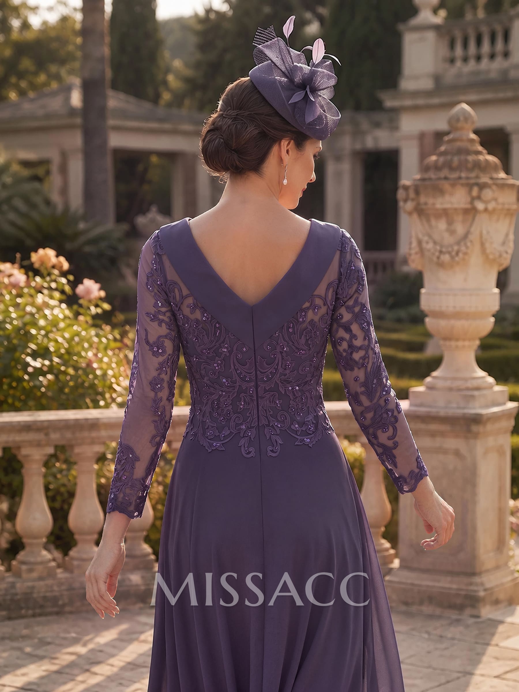 A-Line Scoop Neck Ankle-Length Chiffon Mother Of The Bride Dresses With Lace A-Line Scoop Neck Ankle-Length Chiffon Mother Of The Bride Dresses With Lace