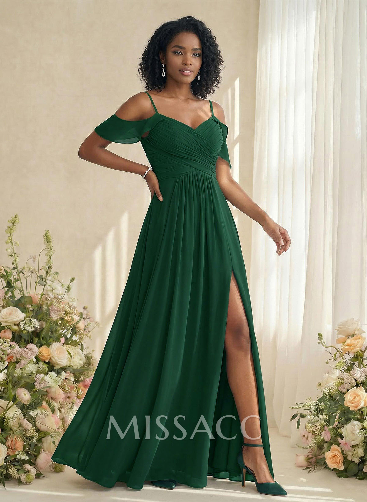 A-Line V-Neck Sleeveless Floor-Length Chiffon(Non-Stretch) Brides Dress A-Line V-Neck Sleeveless Floor-Length Chiffon(Non-Stretch) Brides Dress