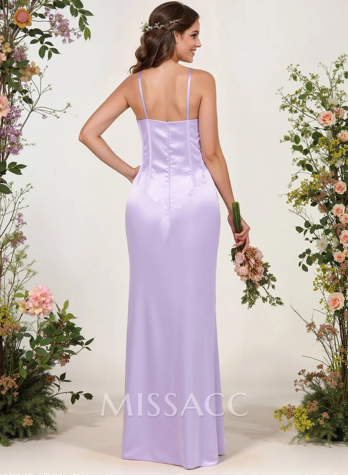 illusion neckline bridesmaid dress Illusion Necklace Floral Lace Tulle Dress