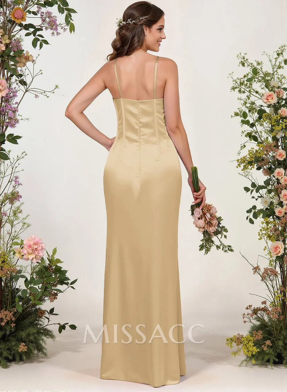 bridesmaid dress suppliers Demi Adjustable Satin Bridesmaid Dress main image 1