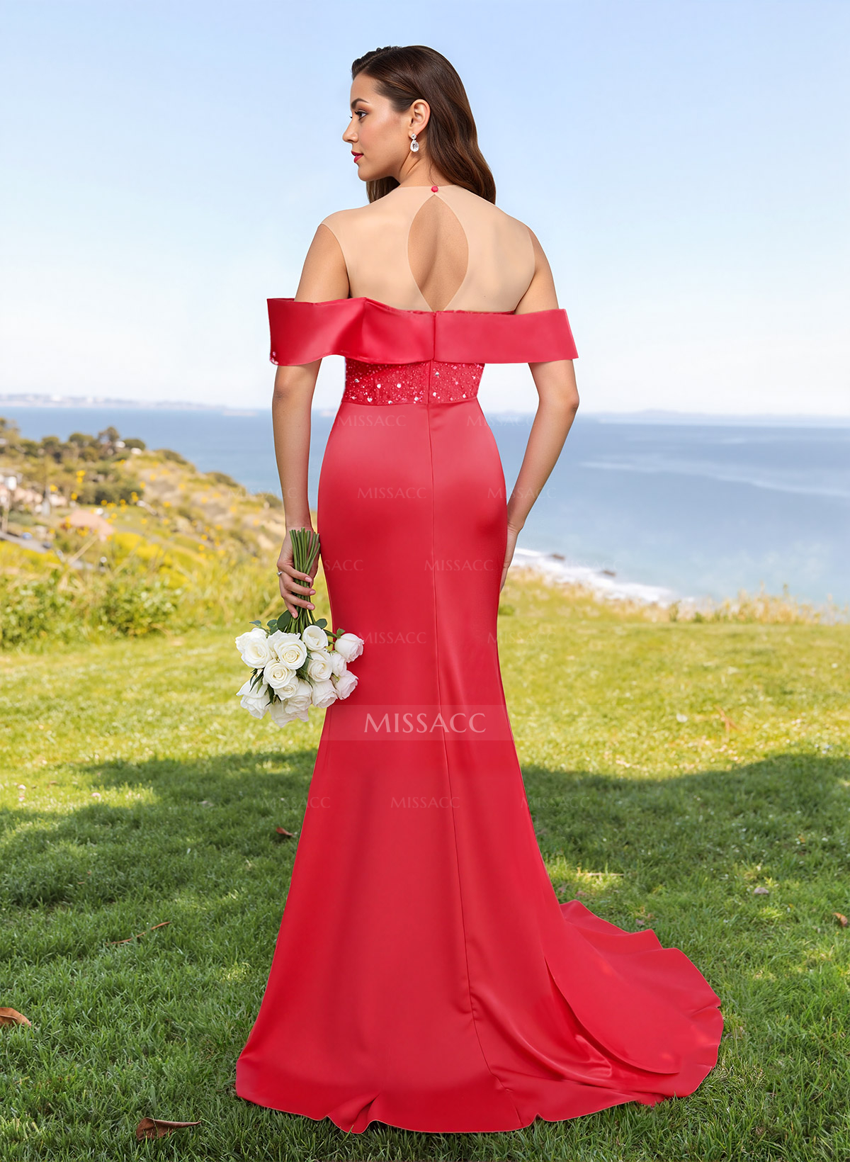 Trumpet/Mermaid Sweetheart Silk Like Satin Bridesmaid Dresses With High Split