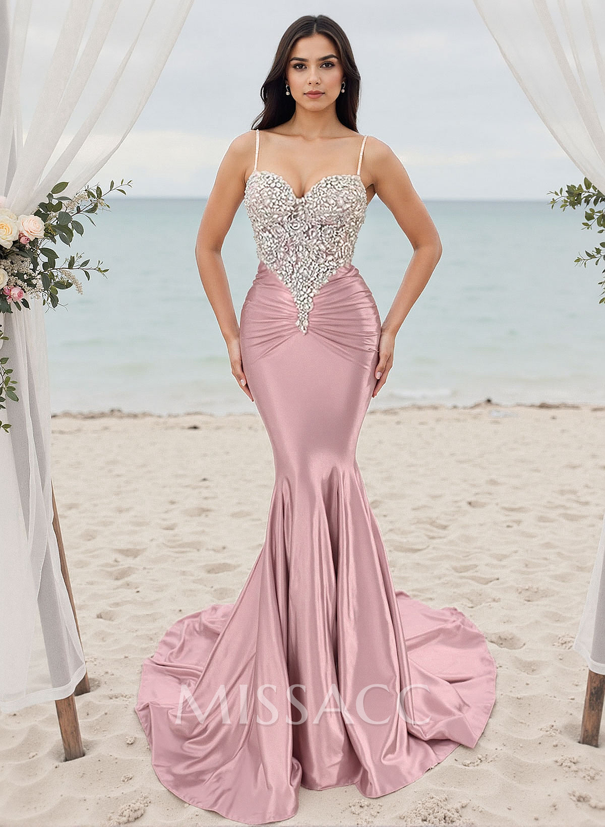 Trumpet/Mermaid Sweetheart Sleeveless Silk Like Satin Bridesmaid Dresses Trumpet/Mermaid Sweetheart Sleeveless Silk Like Satin Bridesmaid Dresses