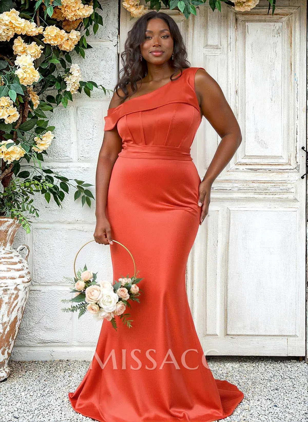 satin charmeuse bridesmaid dress AW.Bridal A-line Sweetheart Neckline Floor Length Puff Sleeves Short Sleeves Satin Pleat Long Bridesmaid Dresses Dress Seal Brown Size 6