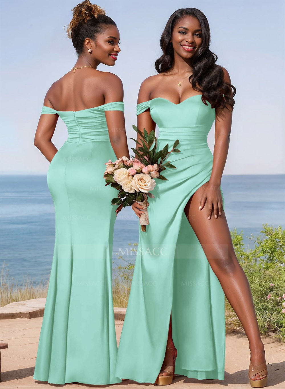 Verde Agua Color De Damas De Honor 2021 Bodas Vestidos De Dama De