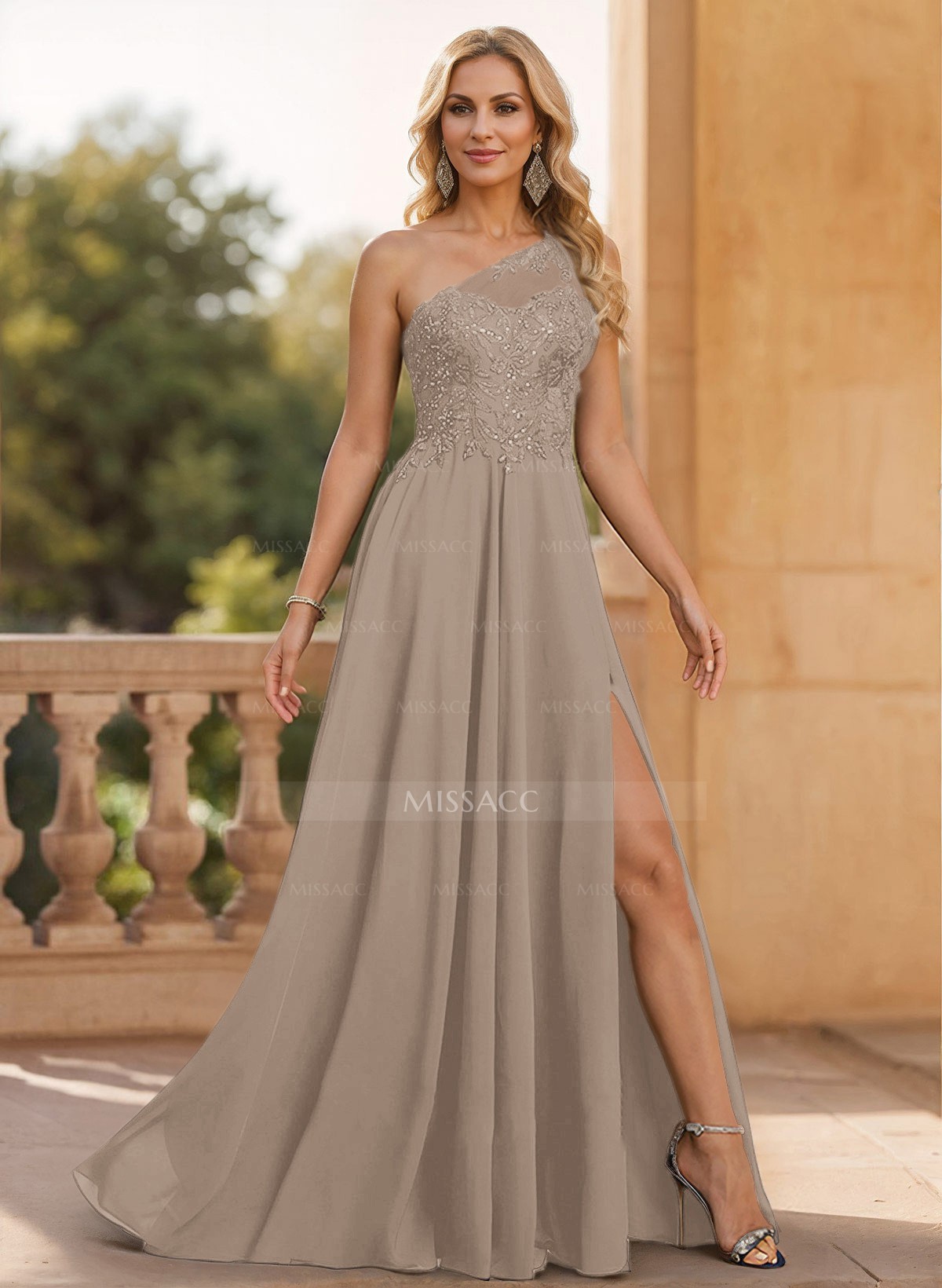 [C’EST MOI MOII]Lace lapel dress small chiffon A-line dress B223060 A line Poly Chiffon Dress with Stretch Lace Halter