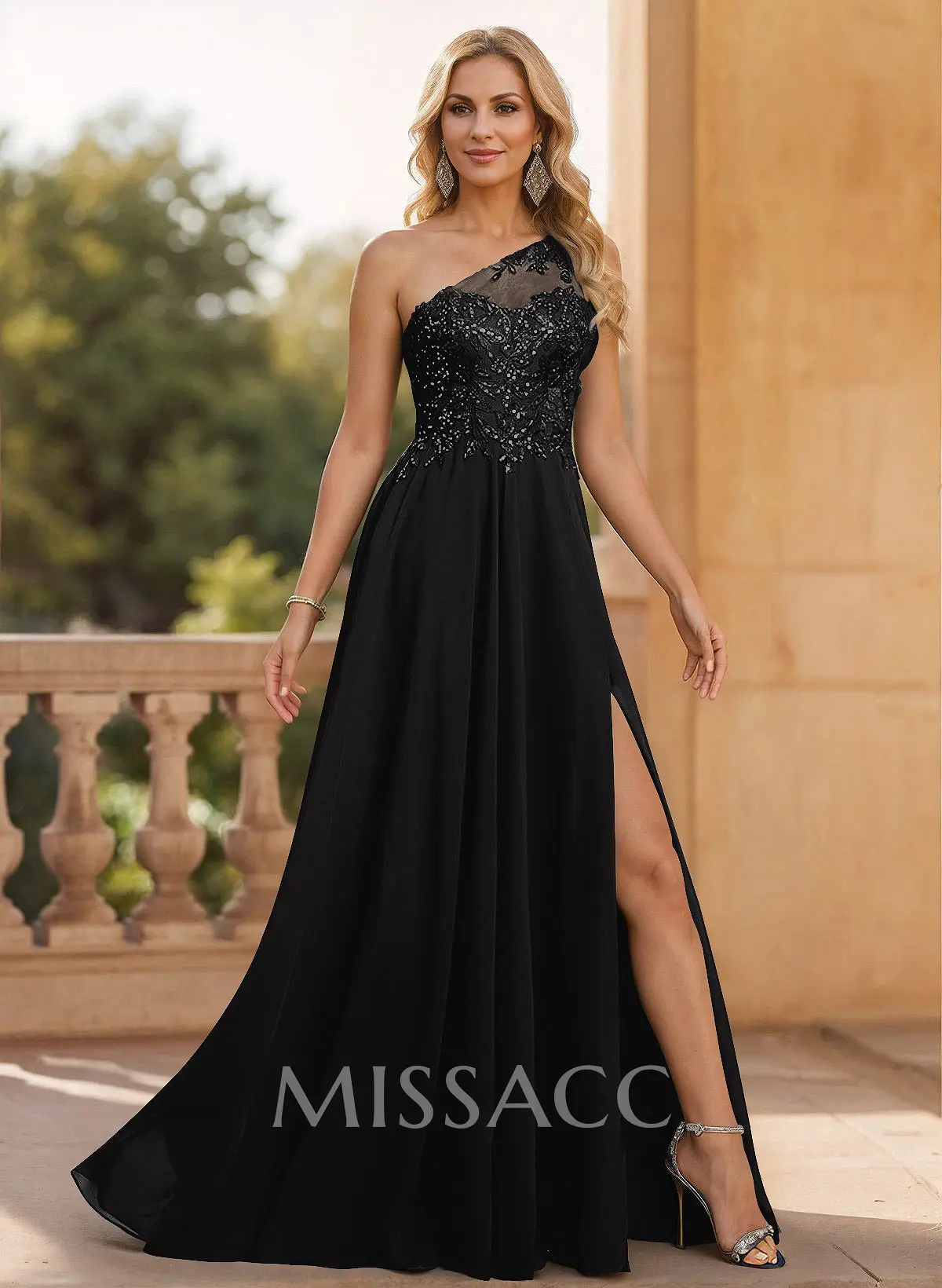 A-Line One-Shoulder Chiffon Mother Of The Bride Dresses With