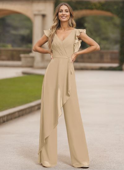 Jumpsuit/Pantsuit Chiffon(Non-Stretch) Mother Of The Bride Dresses