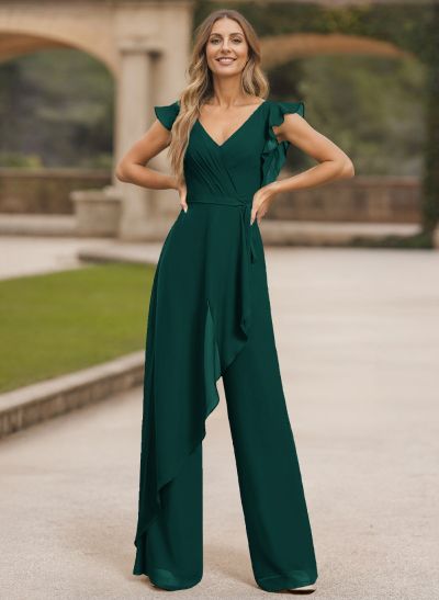 Jumpsuit/Pantsuit Chiffon(Non-Stretch) Mother Of The Bride Dresses