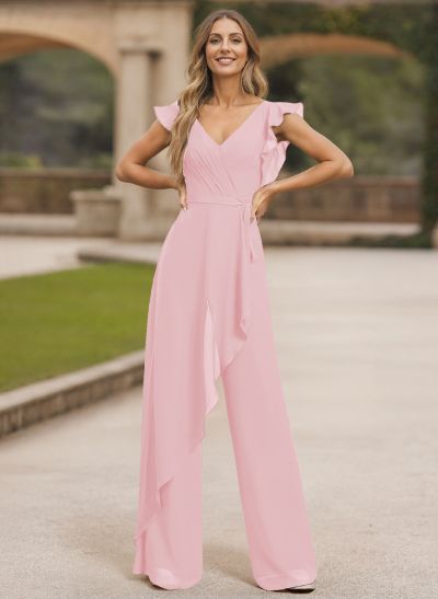 Jumpsuit/Pantsuit Chiffon(Non-Stretch) Mother Of The Bride Dresses