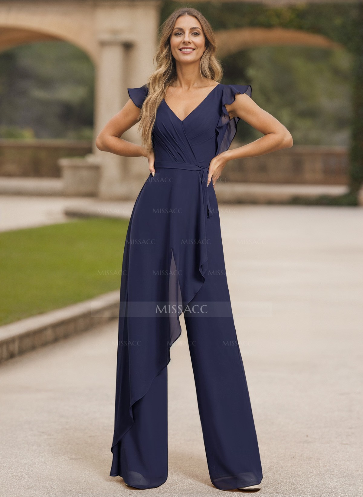 Jumpsuit/Pantsuit Chiffon(Non-Stretch) Mother Of The Bride Dresses