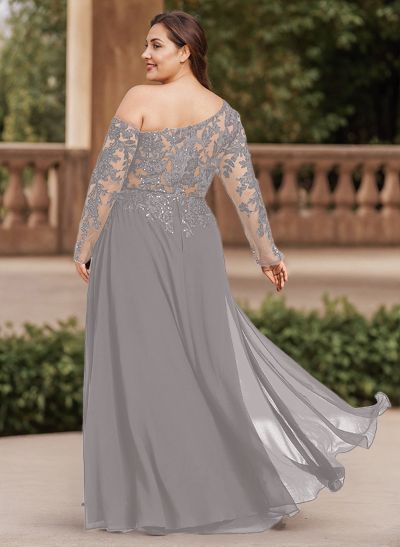 Lace Long Sleeves Asymmetrical Elegant Mother Of The Bride Dresses With Split