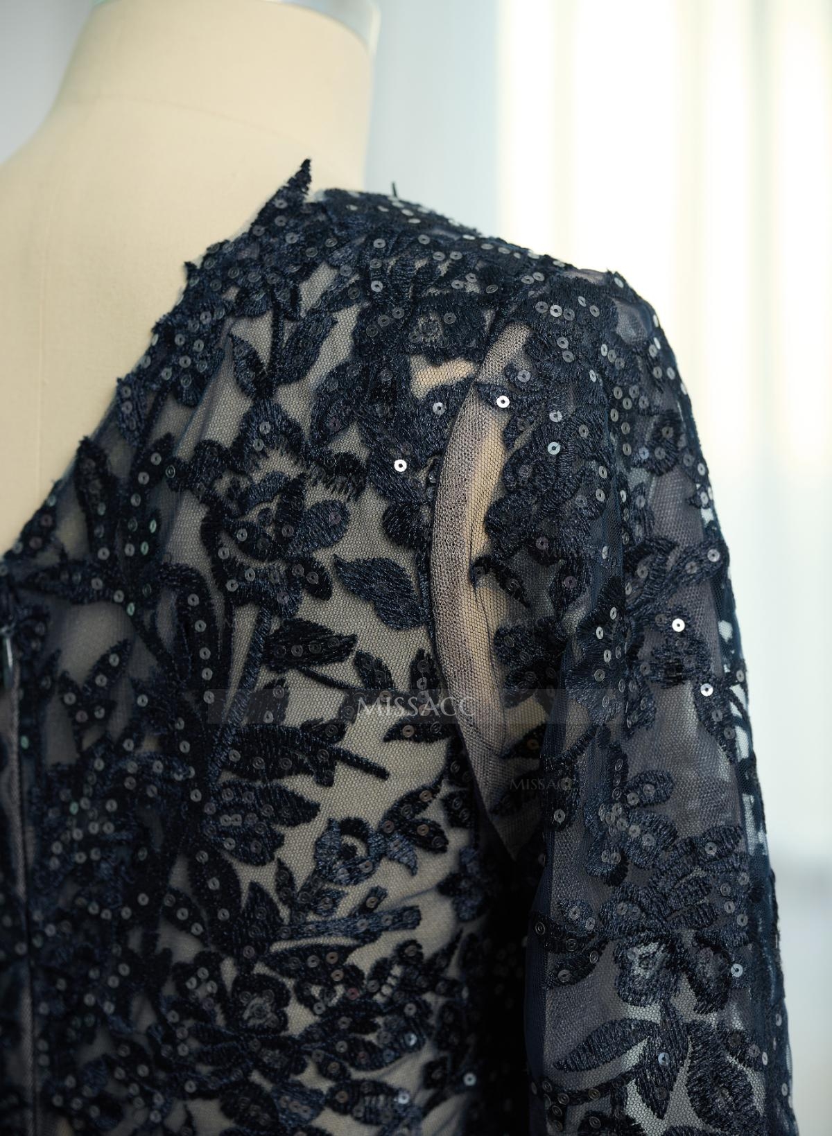 Lace Long Sleeves Asymmetrical Elegant Mother Of The Bride Dresses With Split