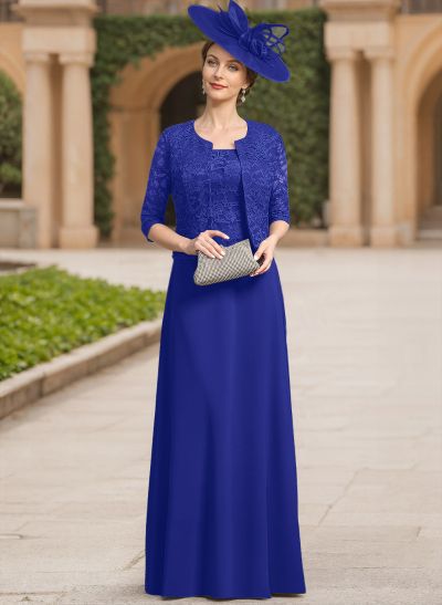 Sheath/Column Lace(Non-Stretch)/Chiffon(Non-Stretch) Mother Of The Bride Dresses With Lace