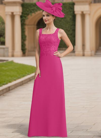 Sheath/Column Lace(Non-Stretch)/Chiffon(Non-Stretch) Mother Of The Bride Dresses With Lace