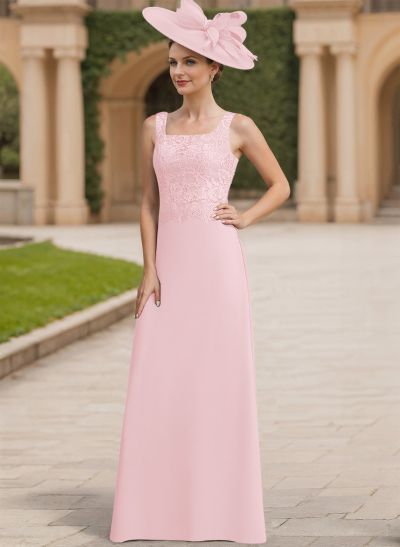 Sheath/Column Lace(Non-Stretch)/Chiffon(Non-Stretch) Mother Of The Bride Dresses With Lace