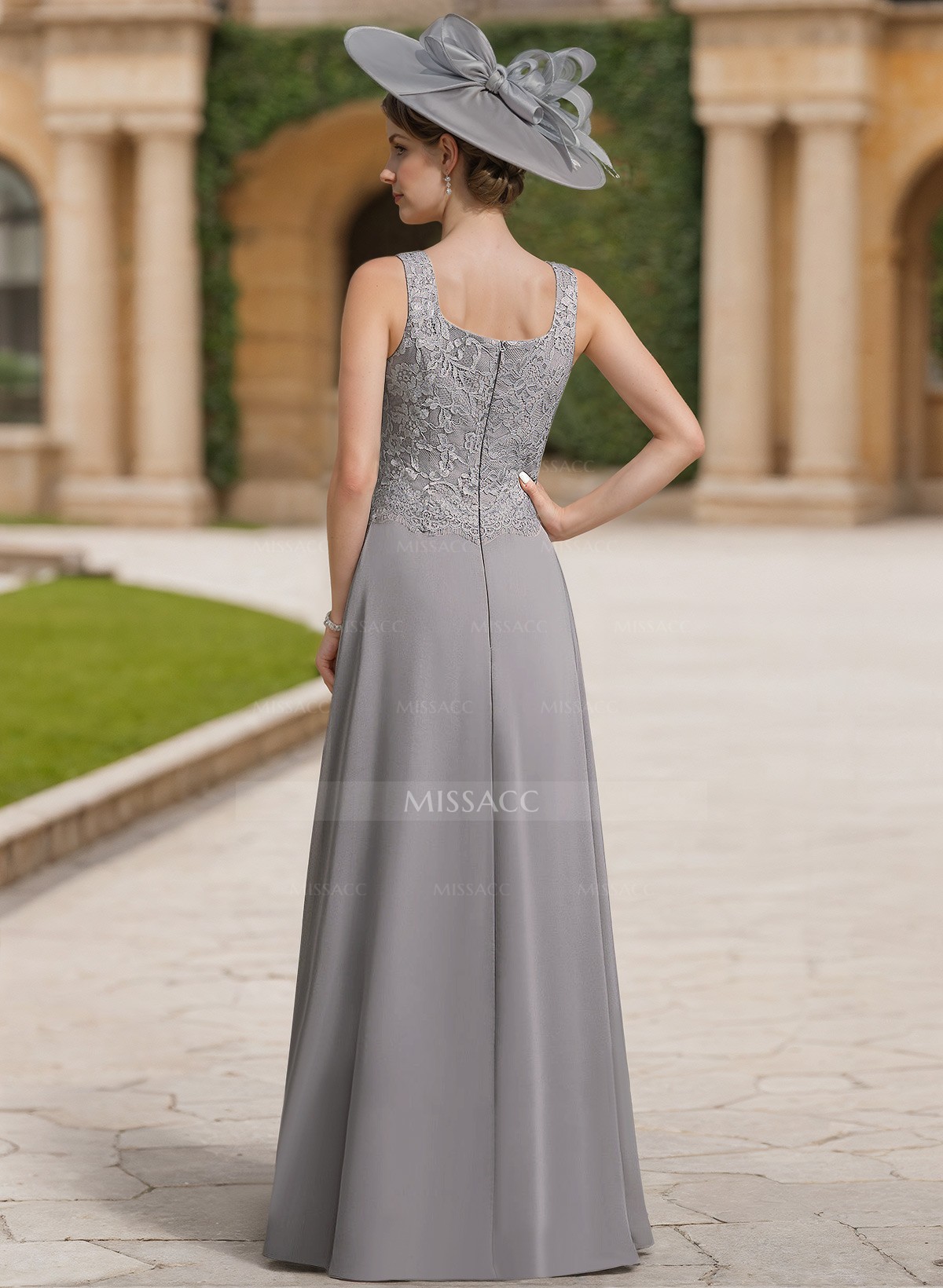 Sheath/Column Lace(Non-Stretch)/Chiffon(Non-Stretch) Mother Of The Bride Dresses With Lace