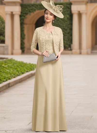 Sheath/Column Lace(Non-Stretch)/Chiffon(Non-Stretch) Mother Of The Bride Dresses With Lace