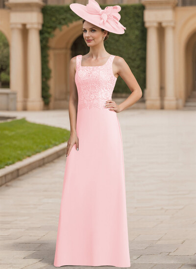 Sheath/Column Lace(Non-Stretch)/Chiffon(Non-Stretch) Mother Of The Bride Dresses With Lace