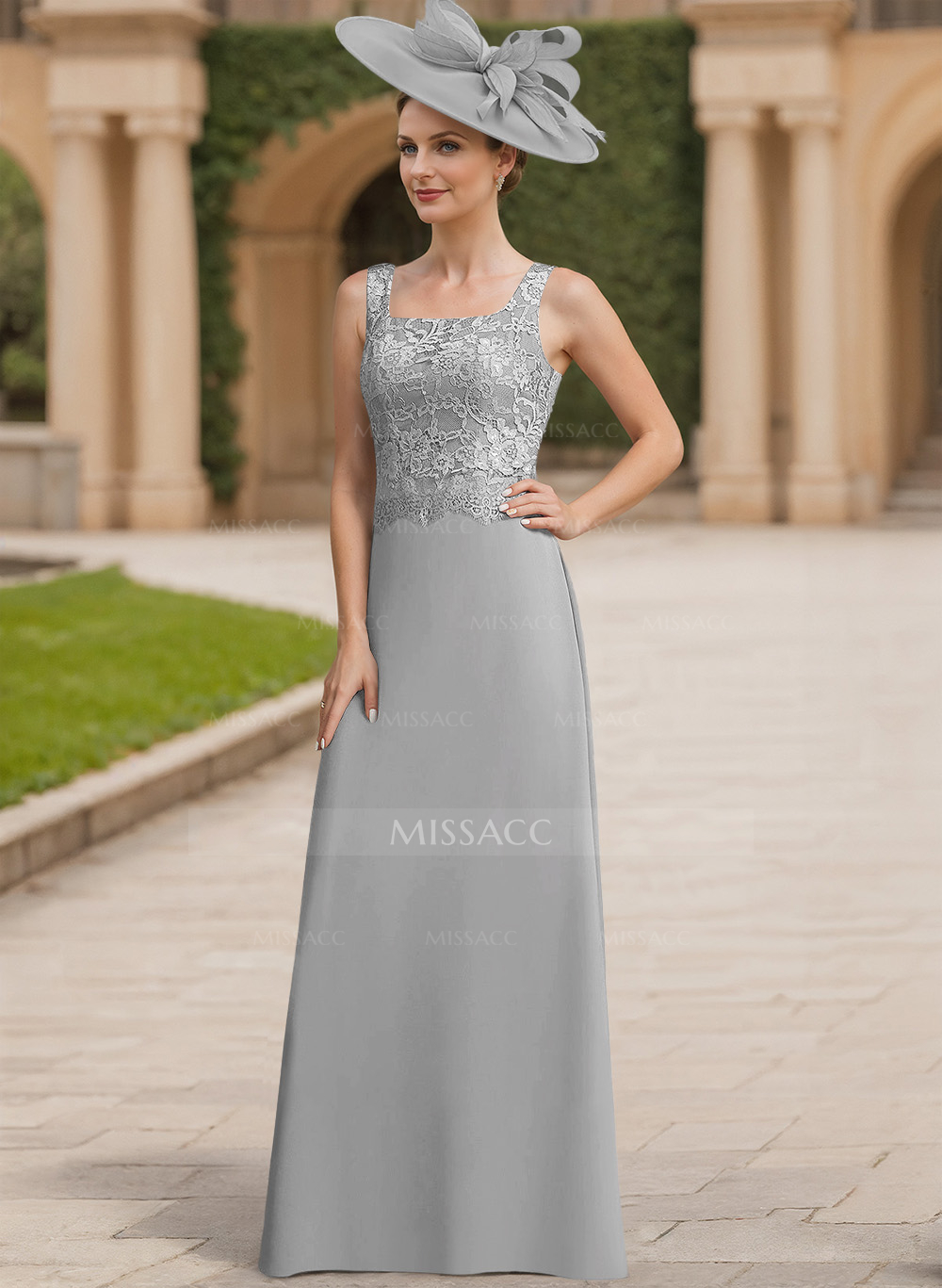 Sheath/Column Lace(Non-Stretch)/Chiffon(Non-Stretch) Mother Of The Bride Dresses With Lace
