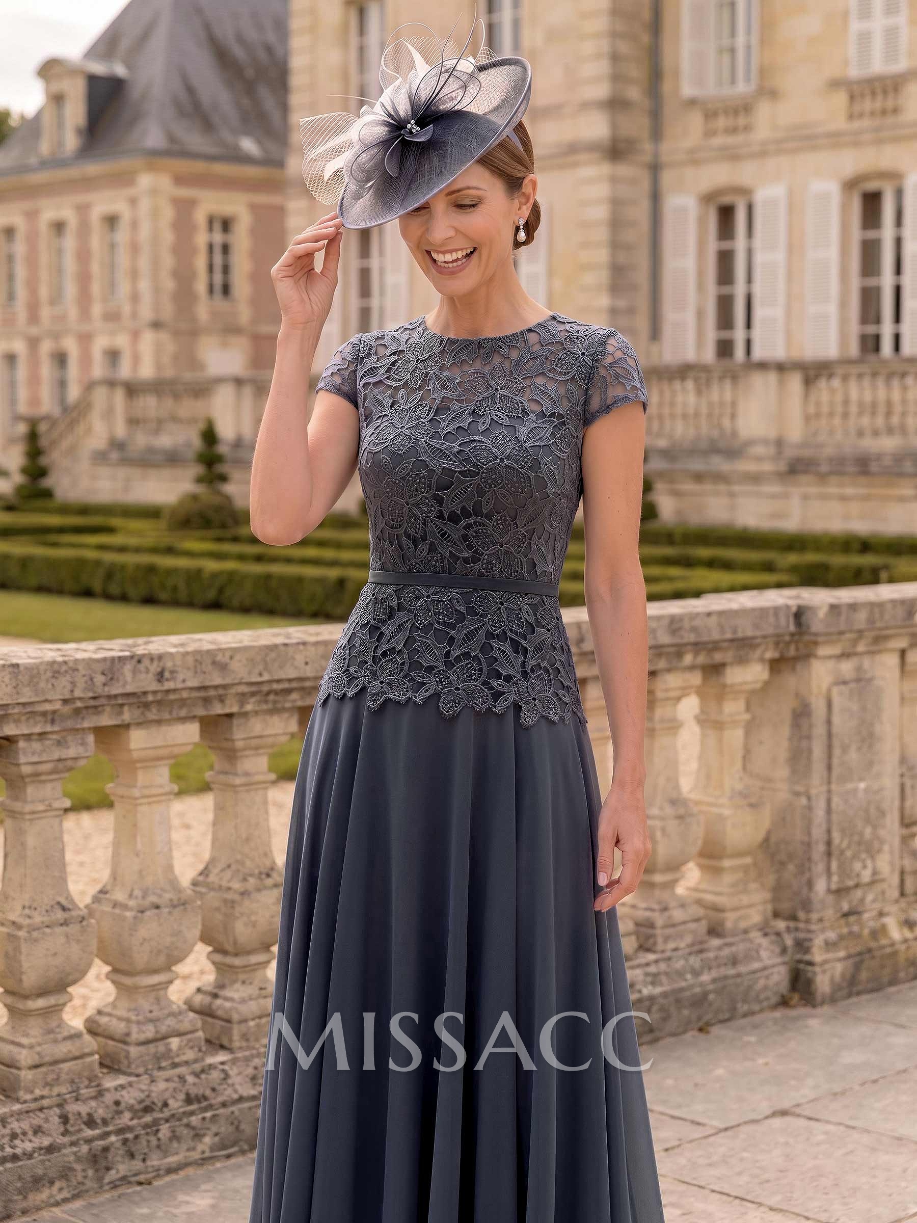 A-Line Chiffon(Non-Stretch) Mother Of The Bride Dresses With Appliques Lace A-Line Chiffon(Non-Stretch) Mother Of The Bride Dresses With Appliques Lace