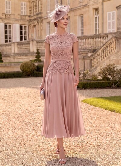 A-Line Chiffon(Non-Stretch) Mother Of The Bride Dresses With Appliques Lace