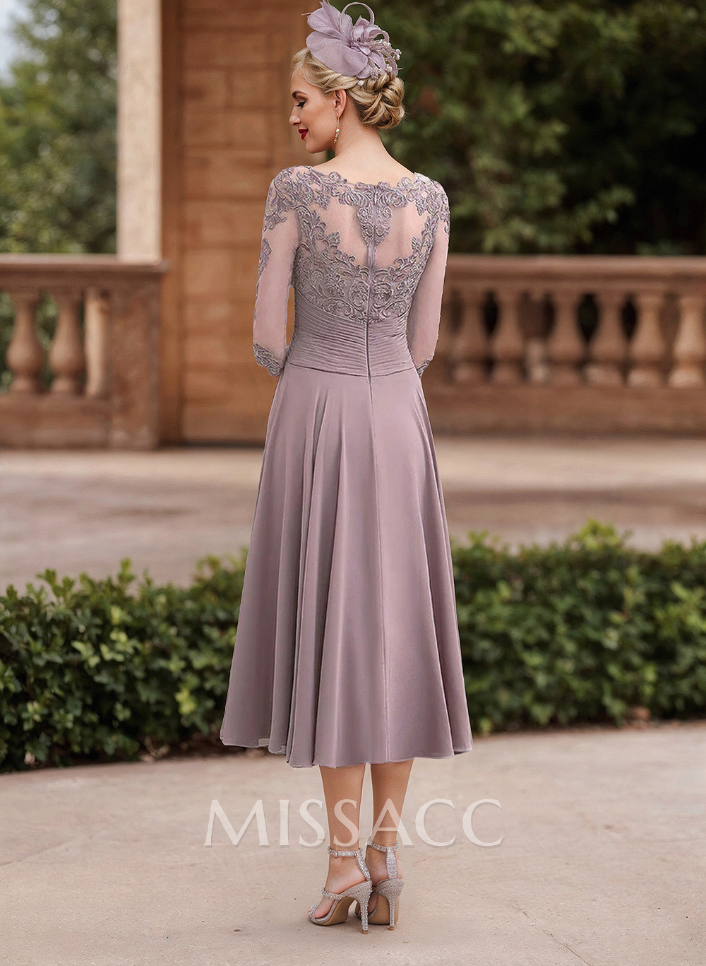 A-Line Chiffon Mother Of The Bride Dresses With Appliques Lace