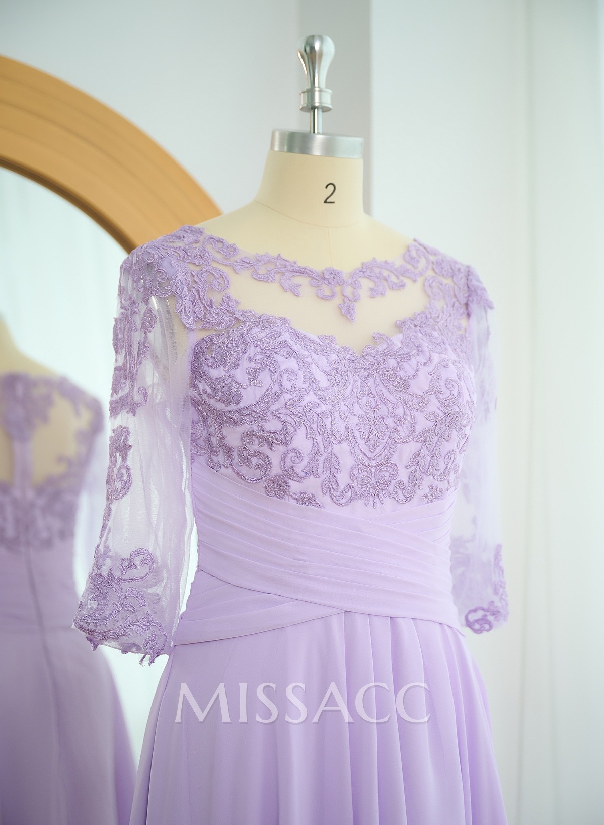 A-Line Chiffon Mother Of The Bride Dresses With Appliques Lace