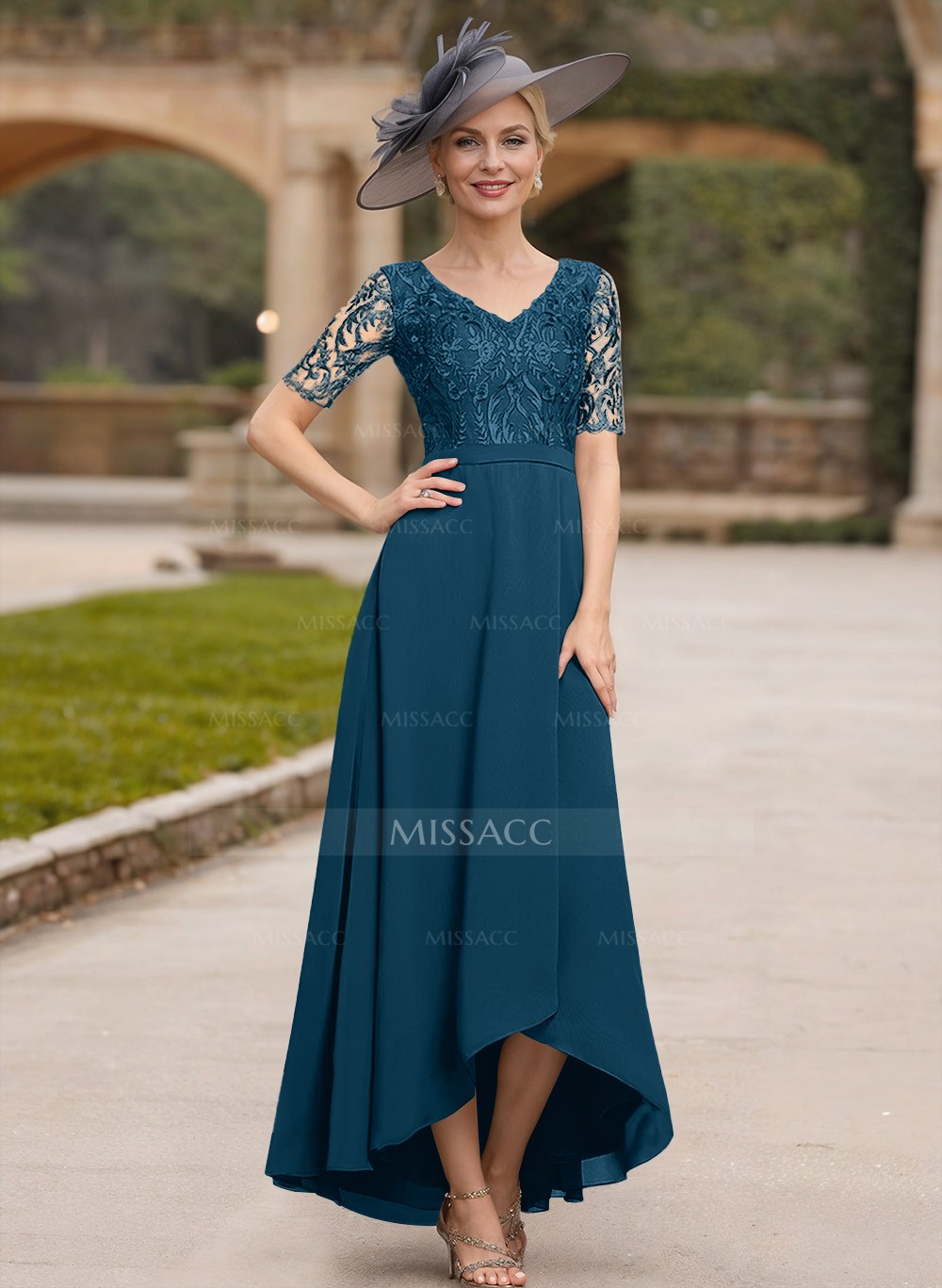 A-Line V-Neck Short Sleeves Chiffon Mother Of The Bride A-Line V-Neck Short Sleeves Chiffon Mother Of The Bride