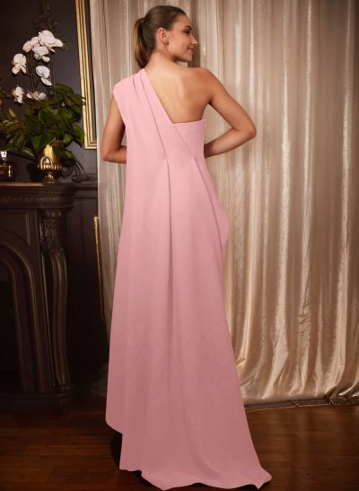 A-Line One-Shoulder Floor-Length Elastic Satin Mother Of The Bride Dresses