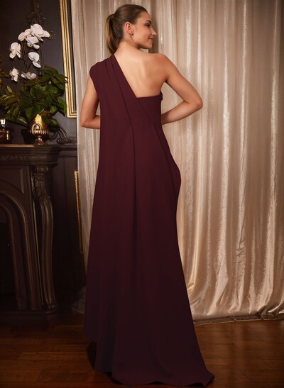 One-Shoulder Floor-Length Elastic Satin Mother Of The Bride Dresses
