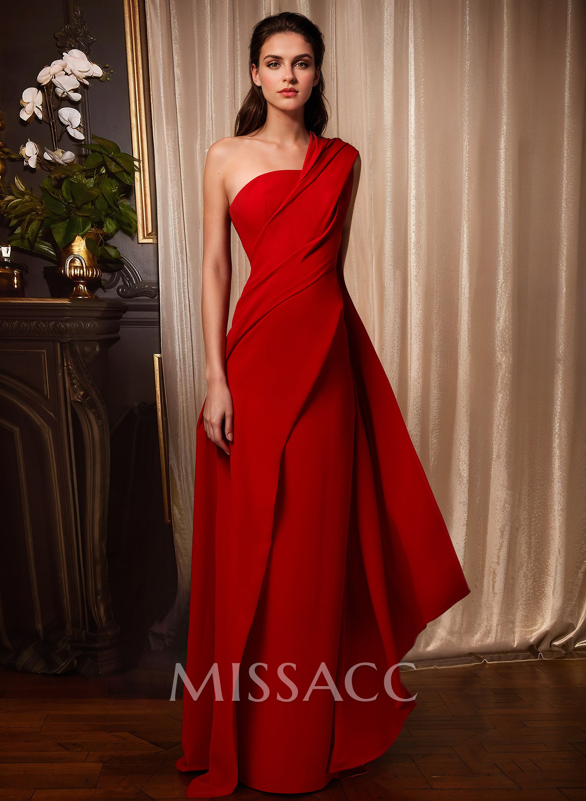 One-Shoulder Floor-Length Elastic Satin Mother Of The Bride Dresses One-Shoulder Floor-Length Elastic Satin Mother Of The Bride Dresses