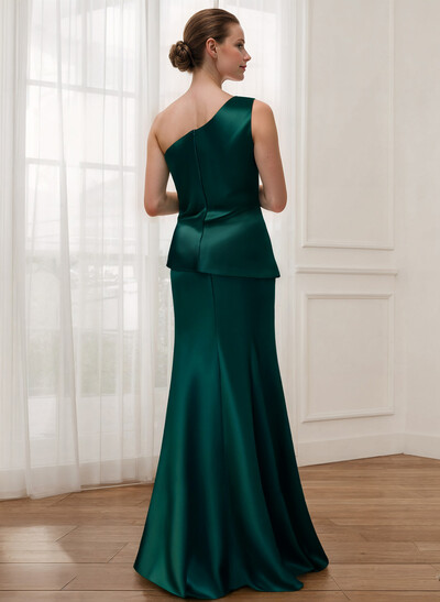 Sheath/Column Satin Mother Of The Bride Dresses With Bow(s) (2PCS)