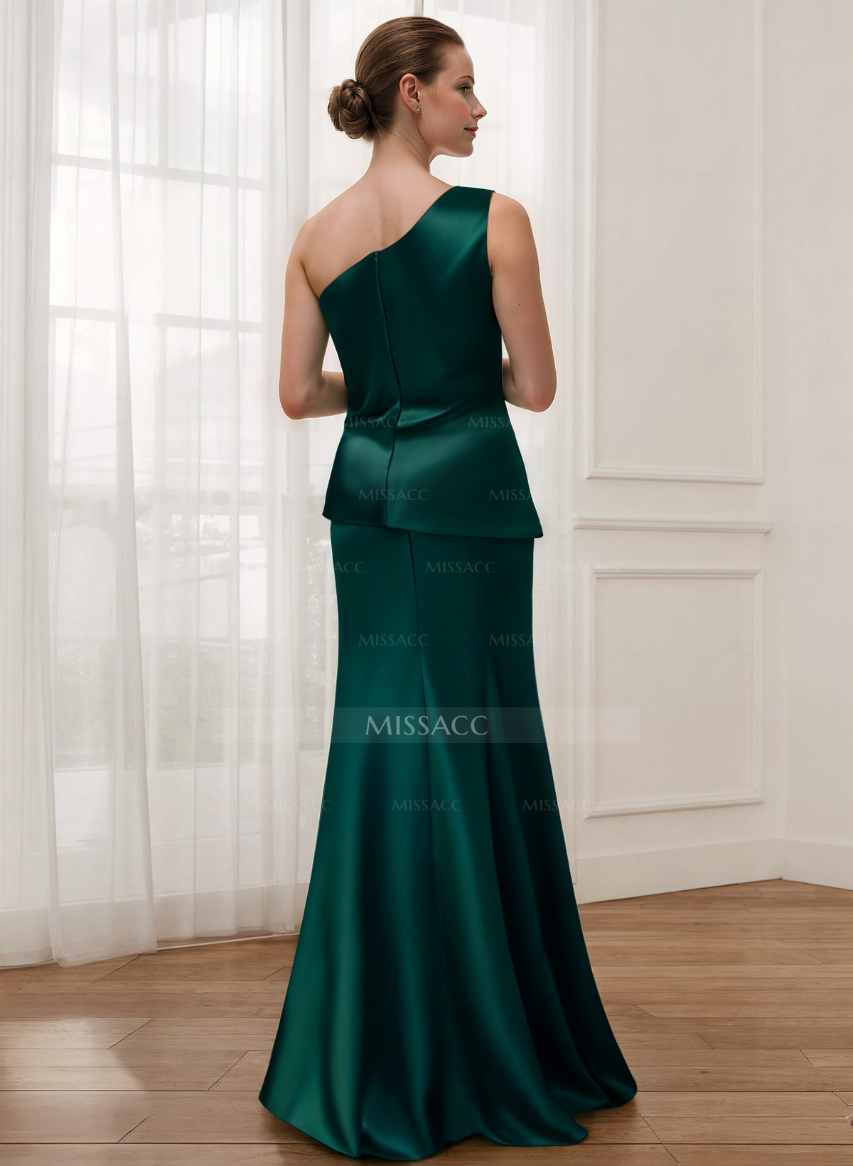 Sheath/Column Satin Mother Of The Bride Dresses With Bow(s) (2PCS)