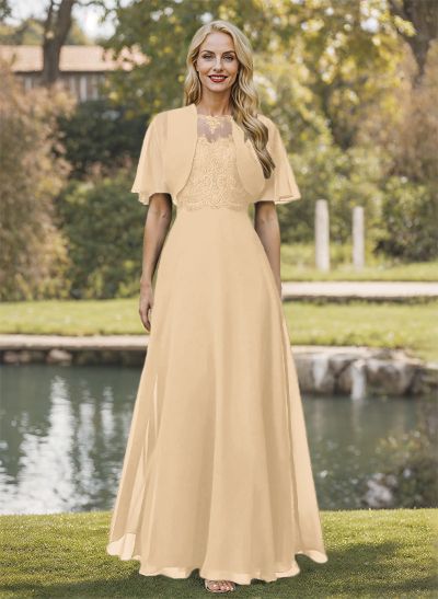 Sheath/Column Chiffon Mother Of The Bride Dresses With Appliques Lace