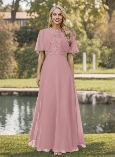 Sheath/Column Chiffon Mother Of The Bride Dresses With Appliques Lace