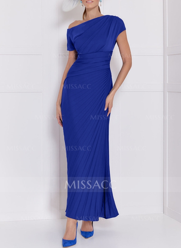 Sheath/Column Silk Like Satin Mother Of The Bride Dresses With Pleated