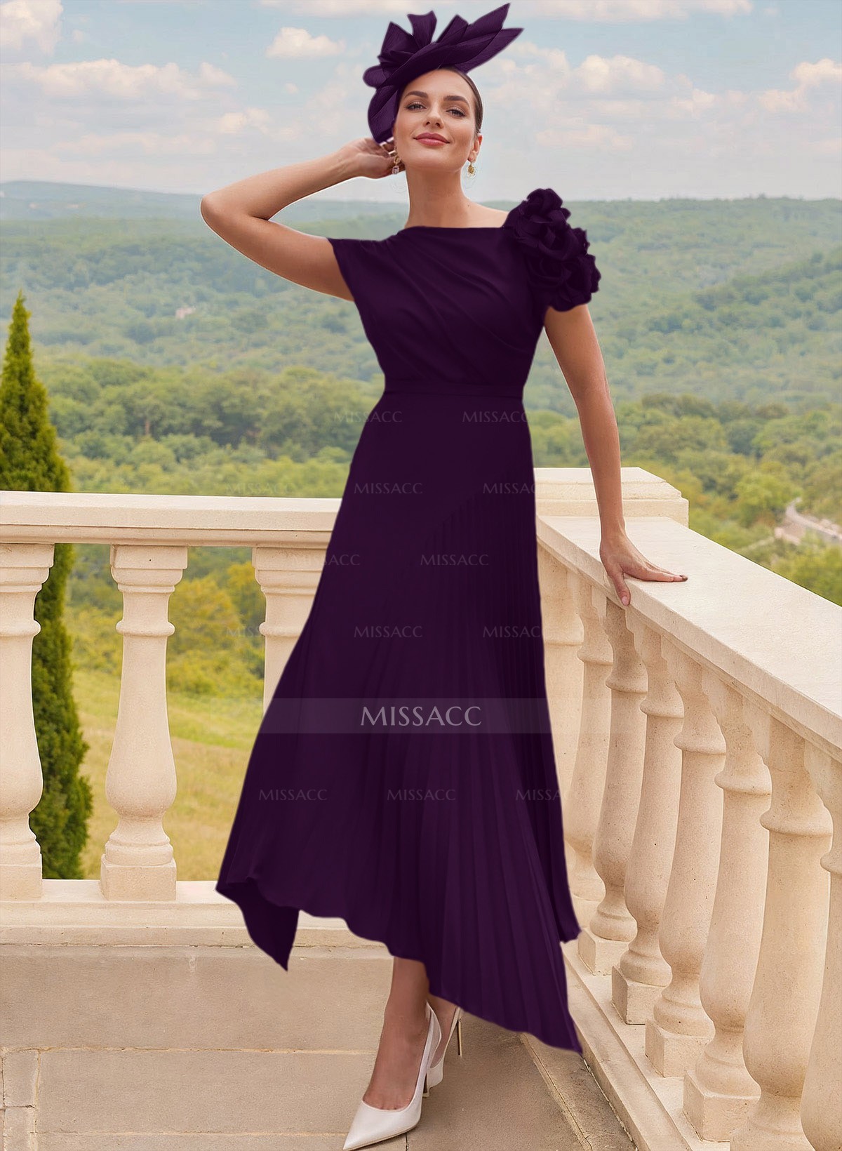 _I◇I_owk様andmary Ann ribbon pleats dress ANDMARY】Ann ribbon pleats dress