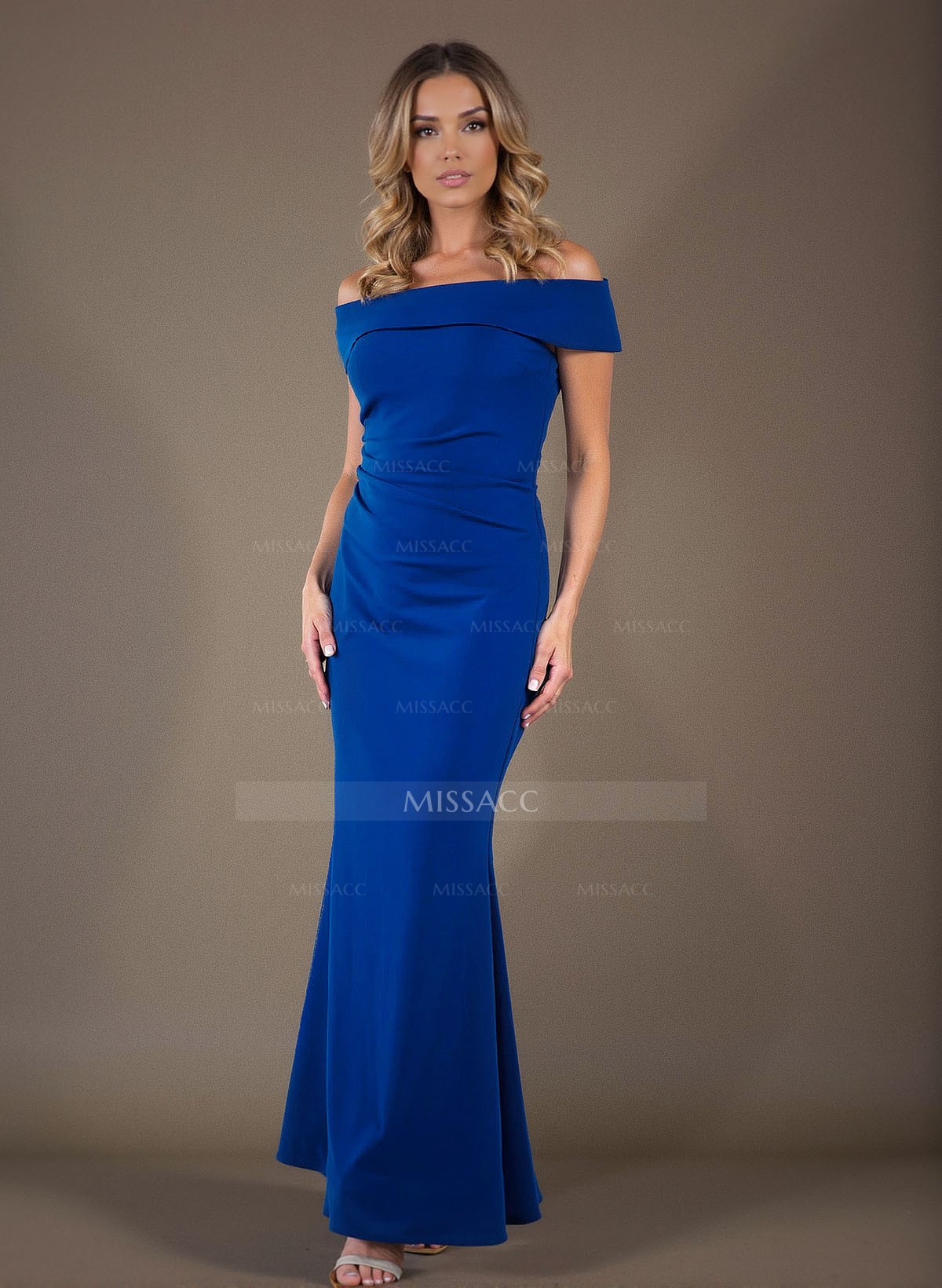 Trumpet/Mermaid Off-The-Shoulder Elastic Satin(Slight Stretch) Mother Of The Bride Dresses