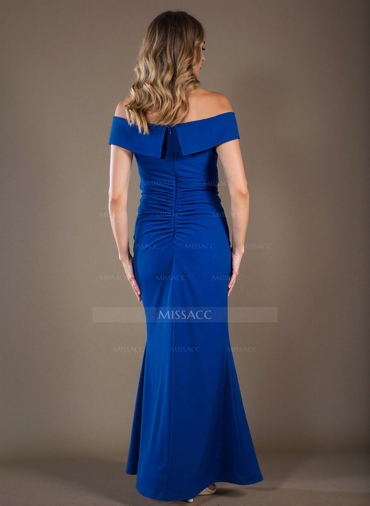 Trumpet/Mermaid Off-The-Shoulder Elastic Satin(Slight Stretch) Mother Of The Bride Dresses