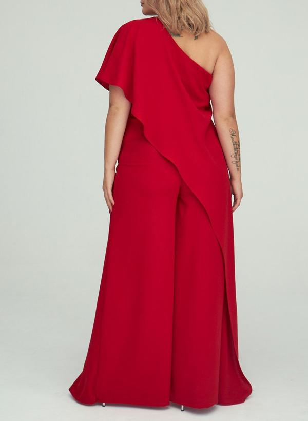 Jumpsuit/Pantsuit One-Shoulder Floor-Length Chiffon Mother Of The Bride Dresses