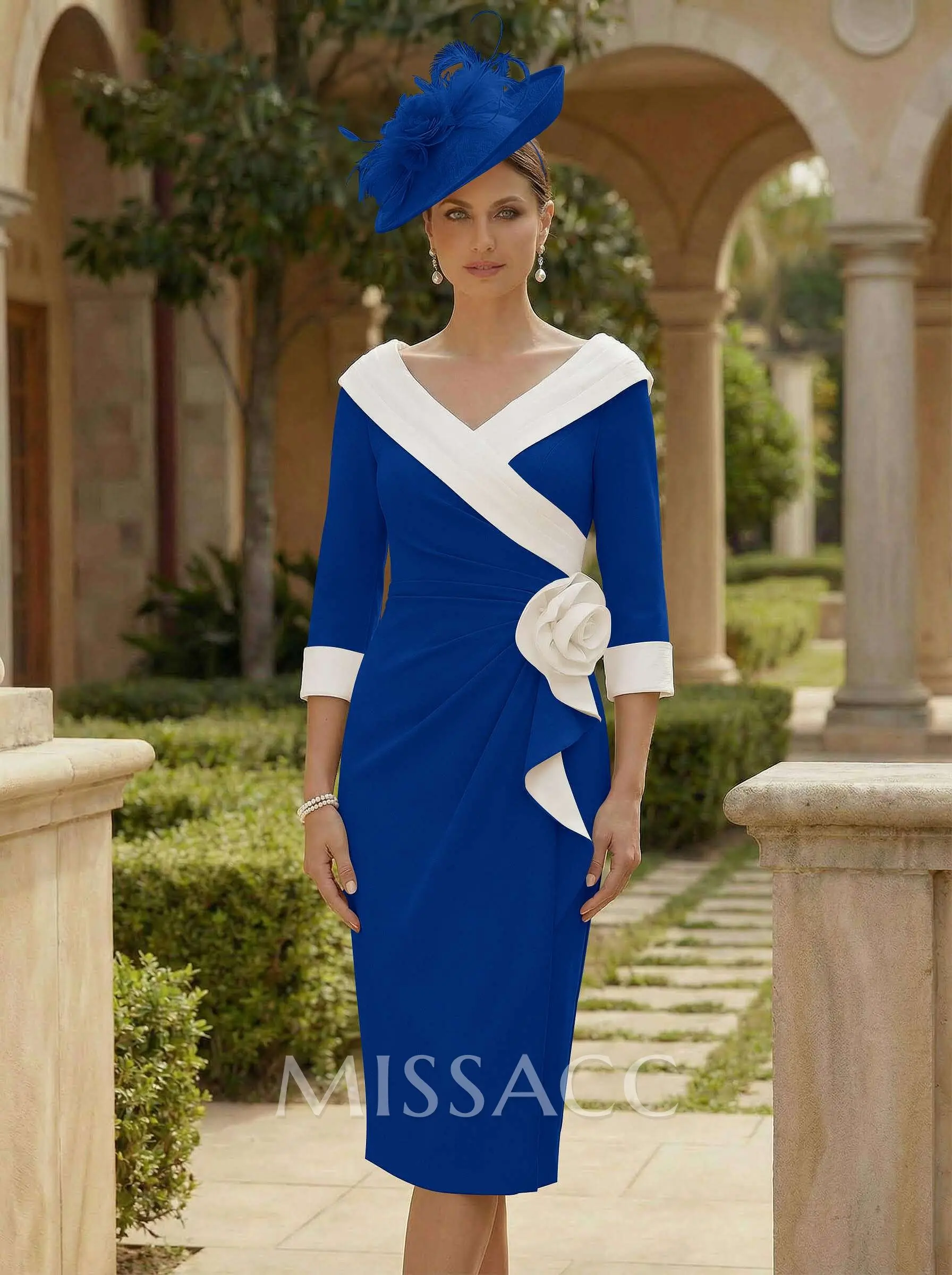 Sheath/Column Elastic Satin Mother Of The Bride Dresses With