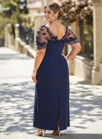 Sheath/Column Asymmetrical Sleeveless Floor-Length Elastic Satin Mother Of The Bride Dresses