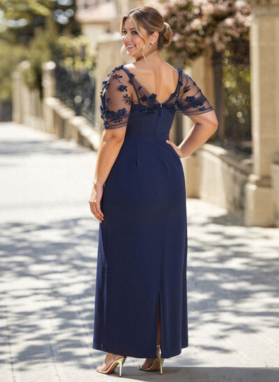 Sheath/Column Asymmetrical Sleeveless Floor-Length Elastic Satin Mother Of The Bride Dresses