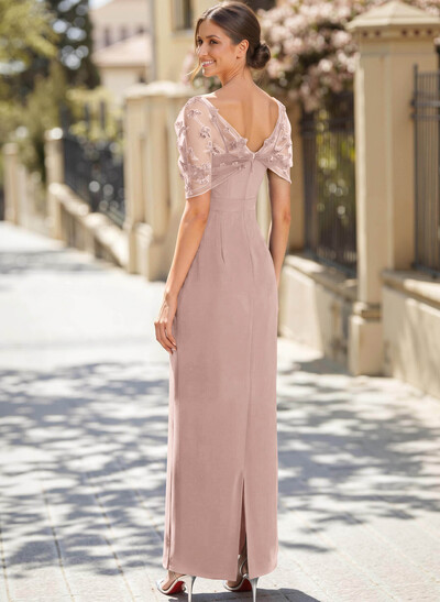 Sheath/Column Asymmetrical Sleeveless Floor-Length Elastic Satin Mother Of The Bride Dresses