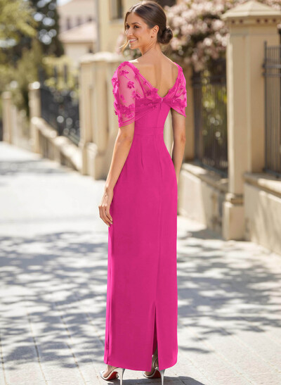 Sheath/Column Asymmetrical Sleeveless Floor-Length Elastic Satin Mother Of The Bride Dresses