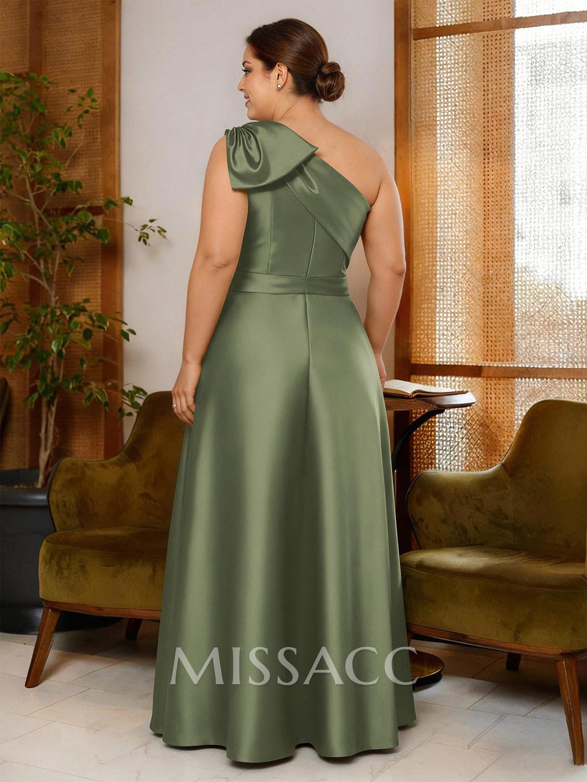 Jumpsuit/Pantsuit One-Shoulder Satin Mother Of The Bride Dresses With Bow(s) Jumpsuit/Pantsuit One-Shoulder Satin Mother Of The Bride Dresses With Bow(s)