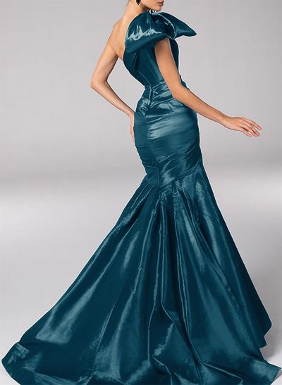 Trumpet/Mermaid One-Shoulder Satin Mother Of The Bride Dresses With Bow(s)