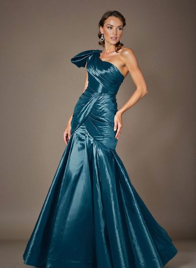 Trumpet/Mermaid One-Shoulder Satin Mother Of The Bride Dresses With Bow(s)